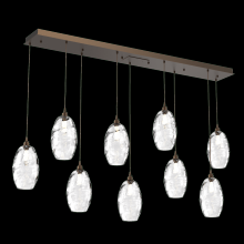Hammerton PLB0035-09-FB-OC-C01-E2 - Ellisse Linear 9pc Multi-Pendant