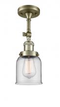 Innovations Lighting 201F-AB-G52 - Bell - 1 Light - 5 inch - Antique Brass - Adjustable Semi-Flush Mount