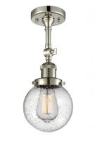 Innovations Lighting 201F-PN-G204-6-LED - Beacon - 1 Light - 6 inch - Polished Nickel - Adjustable Semi-Flush Mount