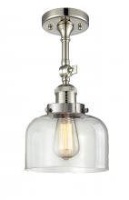 Innovations Lighting 201F-PN-G72 - Bell - 1 Light - 8 inch - Polished Nickel - Adjustable Semi-Flush Mount