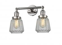 Innovations Lighting 208-PN-G142-LED - Chatham - 2 Light - 16 inch - Polished Nickel - Adjustable Bath Vanity Light