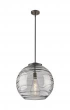 Innovations Lighting 221-1S-OB-G1213-18SM - Athens Deco Swirl - 1 Light - 18 inch - Oil Rubbed Bronze - Stem Hung - Pendant