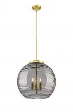Innovations Lighting 221-3S-SG-G1213-18SM - Athens Deco Swirl - 3 Light - 18 inch - Satin Gold - Cord hung - Pendant