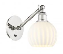 Innovations Lighting 317-1W-PN-G1217-6WV - White Venetian - 1 Light - 6 inch - Polished Nickel - Adjustable Sconce