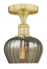 Innovations Lighting 616-1F-SG-G96 - Fenton - 1 Light - 7 inch - Satin Gold - Semi-Flush Mount