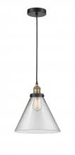 Innovations Lighting 616-1PH-BAB-G42-L - Cone - 1 Light - 12 inch - Black Antique Brass - Cord hung - Mini Pendant