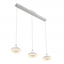 ZEEV Lighting MP40034-LED-CH - Orbit 36" LED Crushed Crystal Ring Multi-Pendant in Chrome