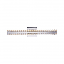 ZEEV Lighting WS70017-LED-CH-D - Gemini 24" Crystal 3200K LED Wall Sconce in Chrome