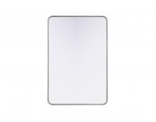 Elegant MR8A2740SIL - R Corner Mirror 27"x40"x2" Silver